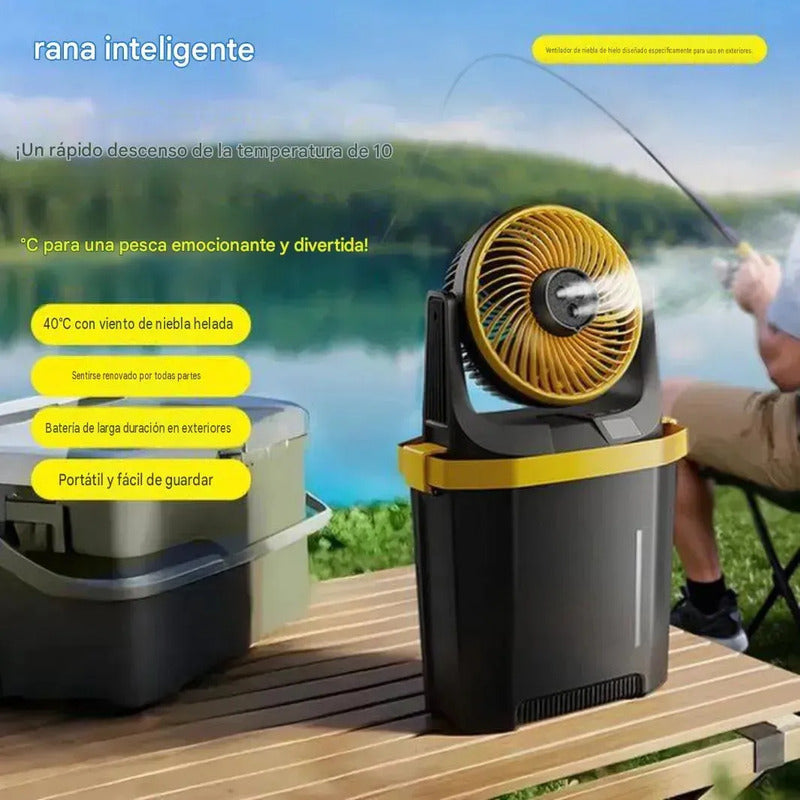 Ventilador Refrescante Portátil Recargable Nebulizador