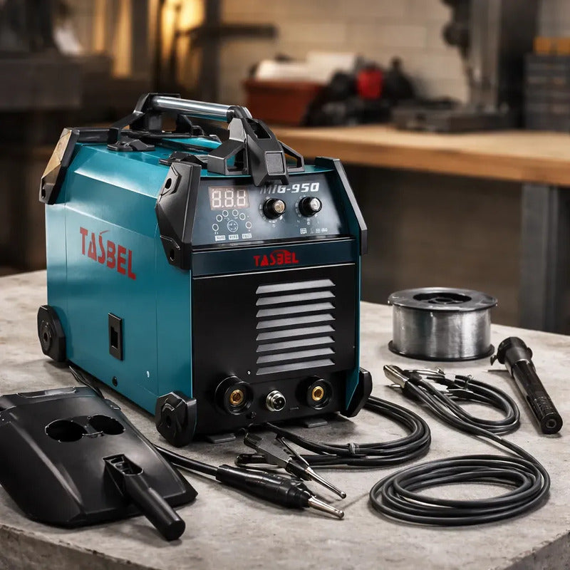 Soldadora Inverter Tasbel Mig-950 Mig/mma/tig 65-220v Azul Acero