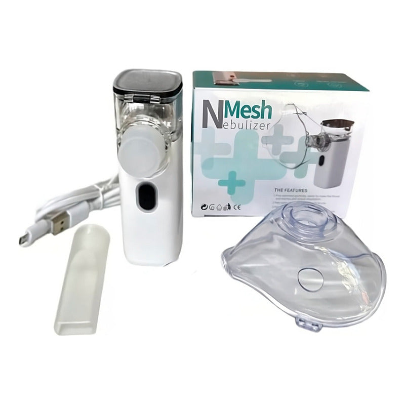 Nebulizador Portátil Asma Compresor Terapia Kit Completo Blanco