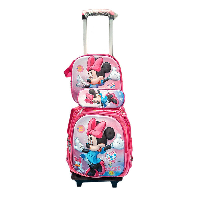Mochila Con Diseños Bolso 3 En 1 Cartuchera Y Lonchera