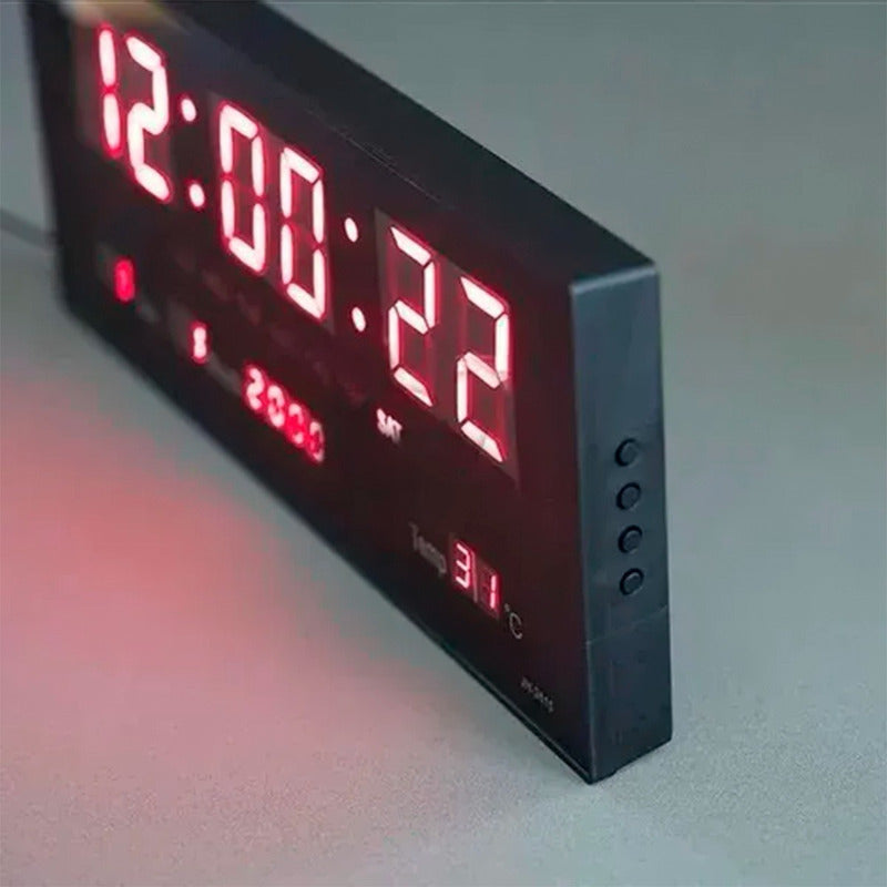 Pack X6 Reloj Led Digital Empresa Temperatura  Modelo Grande