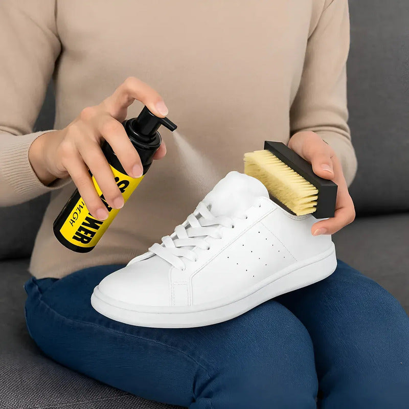 Kit De Limpieza Zapatillas Espuma Limpiador Blanqueadora Negro