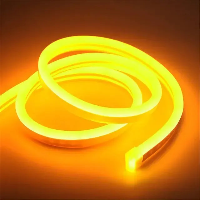 Cinta Led Neon Luz 5mts Flexible Transformador 12v Decoracio Amarilla