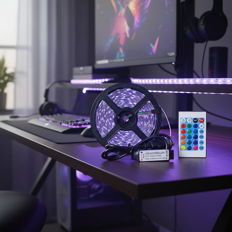 Tira Led Rgb Multicolor 5m Usb 5050 Distribuidora Moncada Para Tv Pc Gamer