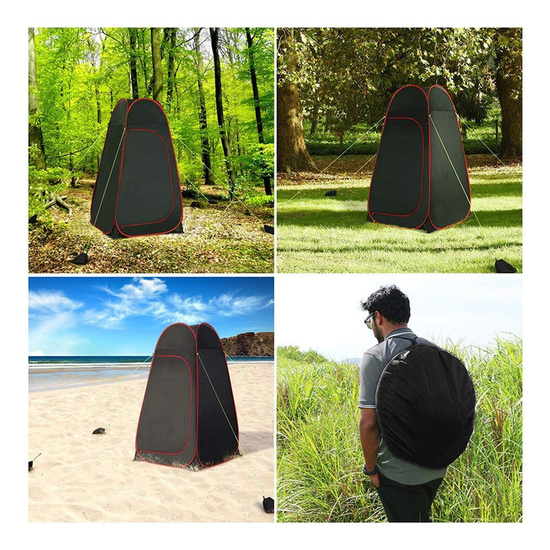 Caseta Baño Carpa Alta Vestidor Portátil Camping Practica
