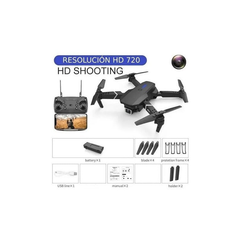 Dron Fotografía Aérea Control Remoto Portátil Hd