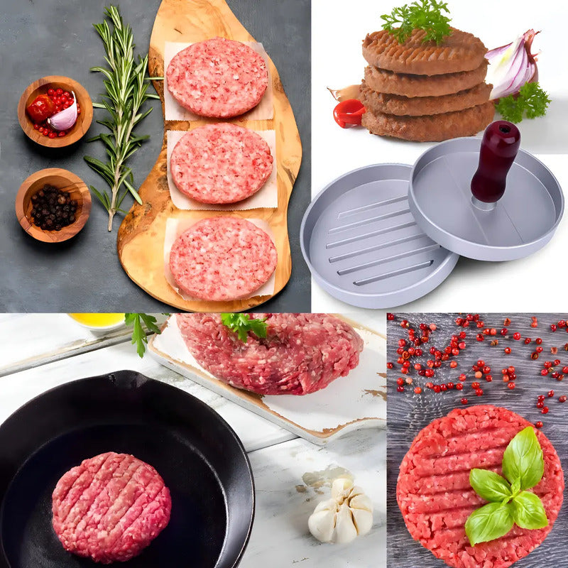 Prensa Para Hamburguesas Asado Parrilla Molde Antiadherente Aluminio