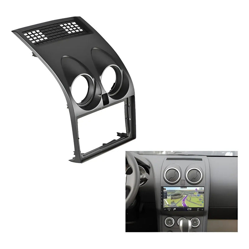Kit Auto Conectado: Bisel Radio Qashqai 2007-2014 Negro + Pantalla Táctil 9'' Gps Wifi Waze