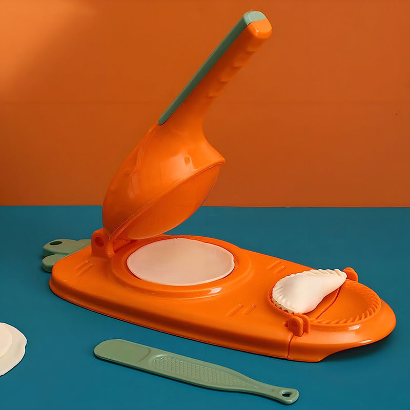Máquina P/hacer Mini Empanadas Dumplings Prensa Manual 2en1 Color Naranja
