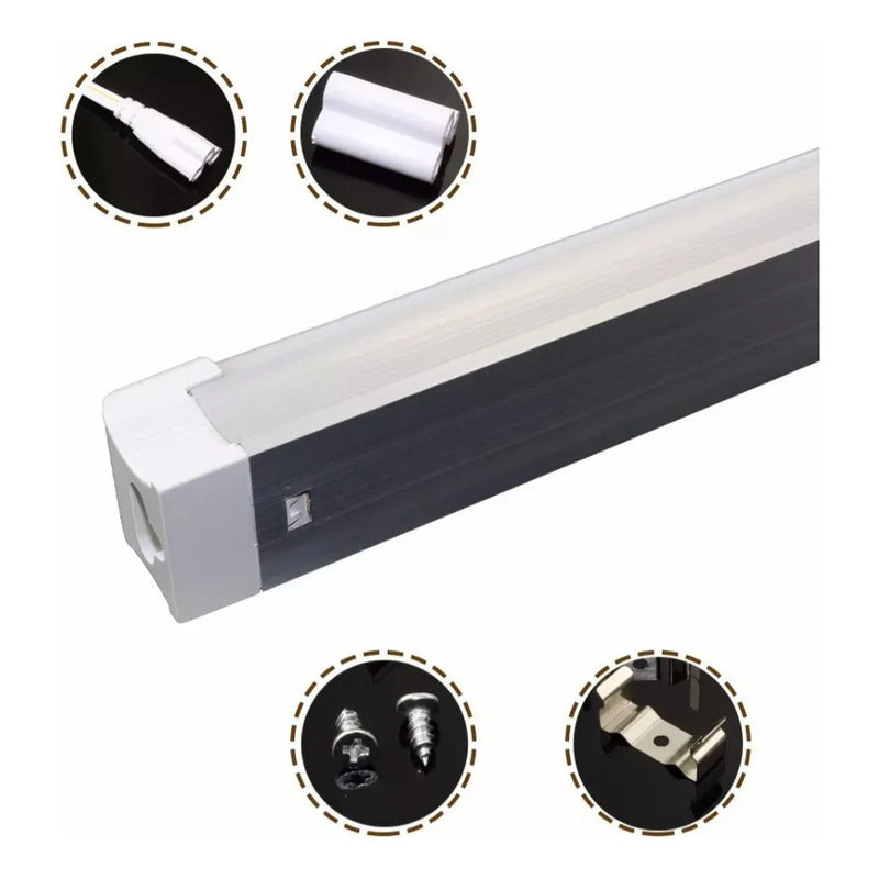 Tubo Led Con Base Canoa 18w T8 120cm Luz Fria