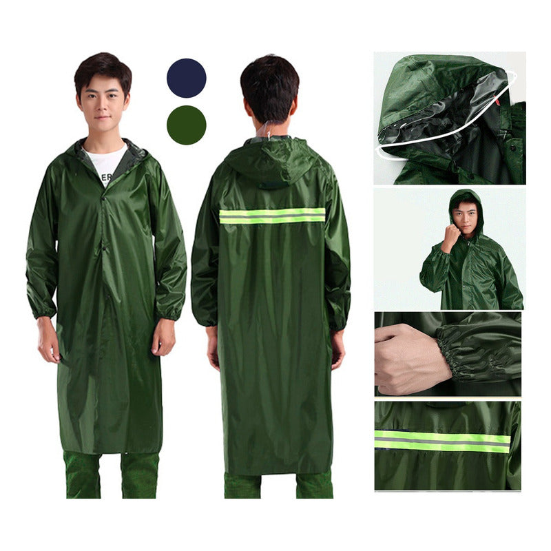 Poncho Resistente Impermeable Pvc Capa Para La Lluvia  Multicolor Unica