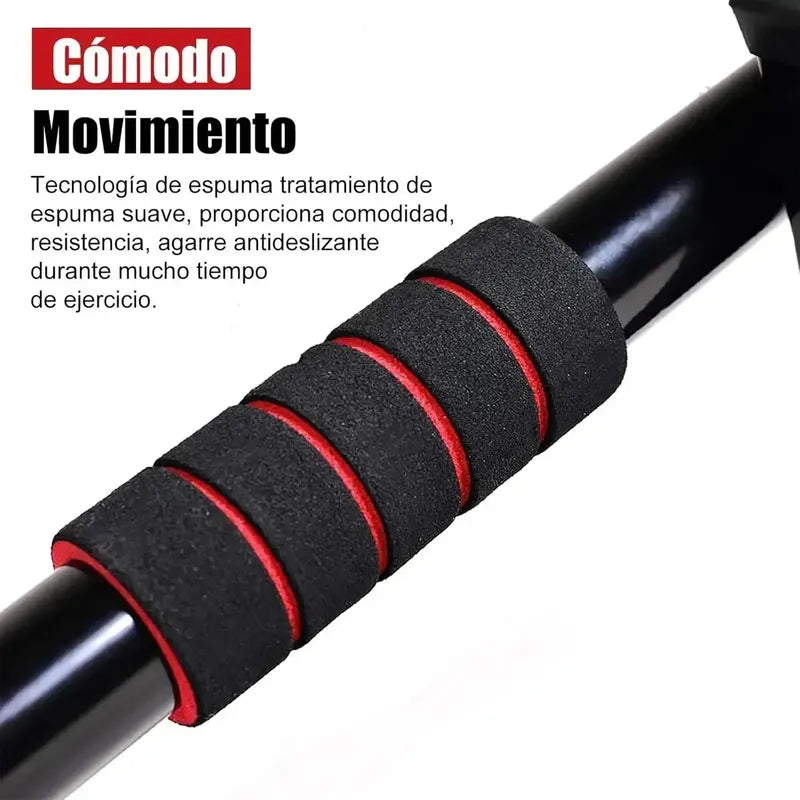 Barra De Dominadas Versátil Para Entrenamiento Aeróbico Negro
