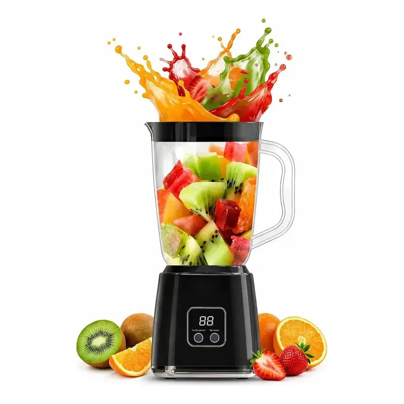 Licuadora Portátil Recargable 600ml Con 3 Programas Vaso Licuadora Usb Para Batidos Smoothies Jugos Proteínas Frutas... Negro