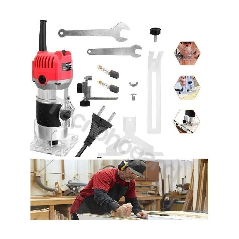 Fresadora Tupi 3000rpm Tallador De Madera Router 1/4