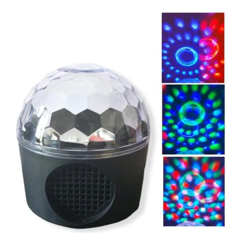 Parlante Proyector Bluetooth Bola Disco Luces Led Fiesta