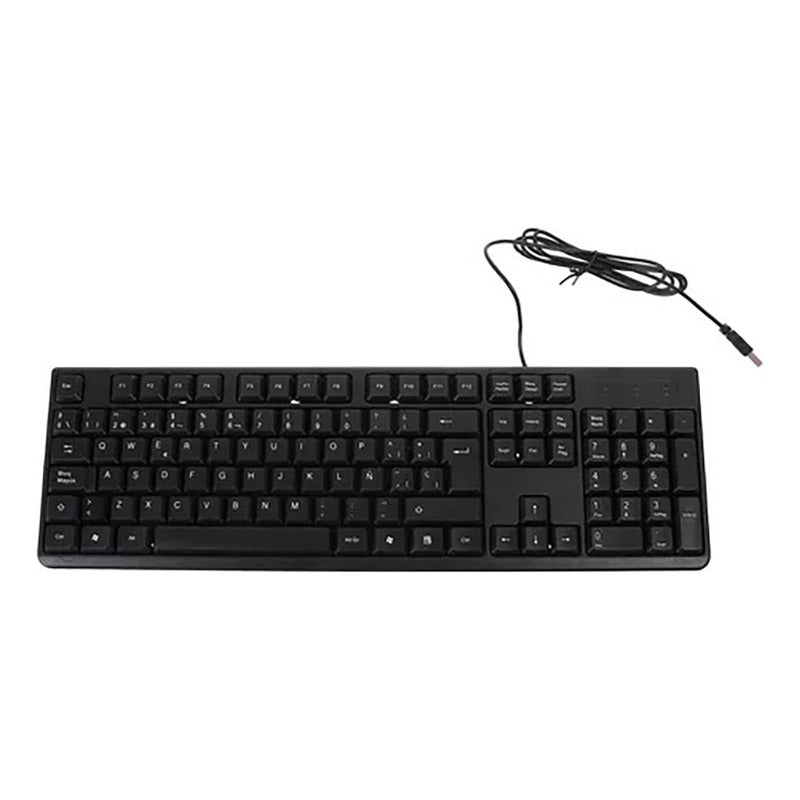 Kit Teclado Y Mouse Alámbrico Oficina Hogar Cableado