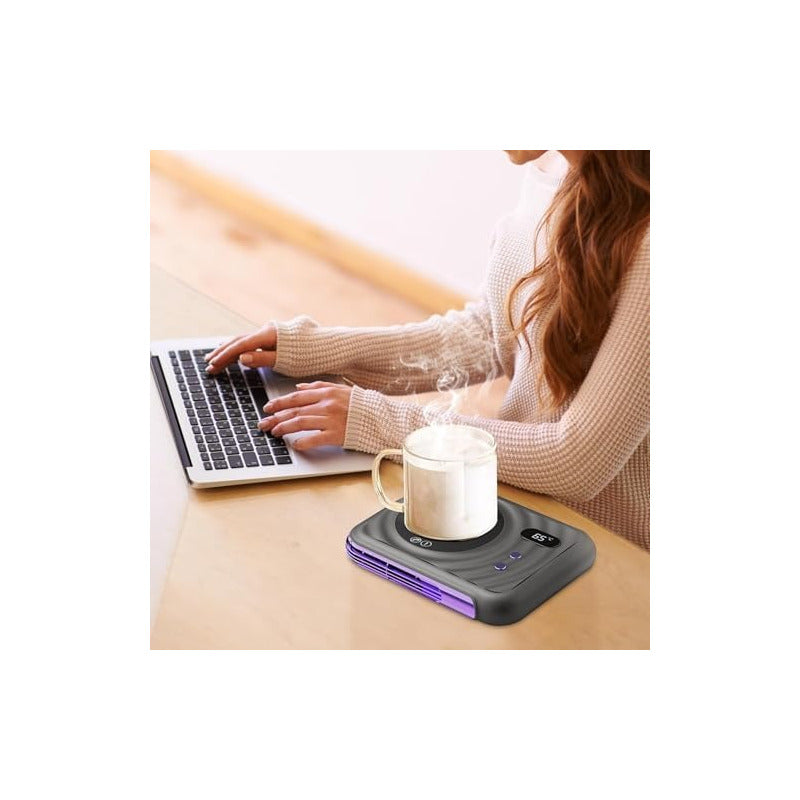 Calentador De Tazas Exhibidor Calefactor Portatil Negro