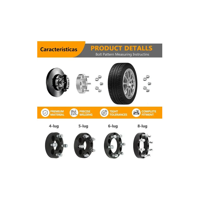 Pack X4 Espaciadores De Llantas Desplazadores 6x139,7 35mm