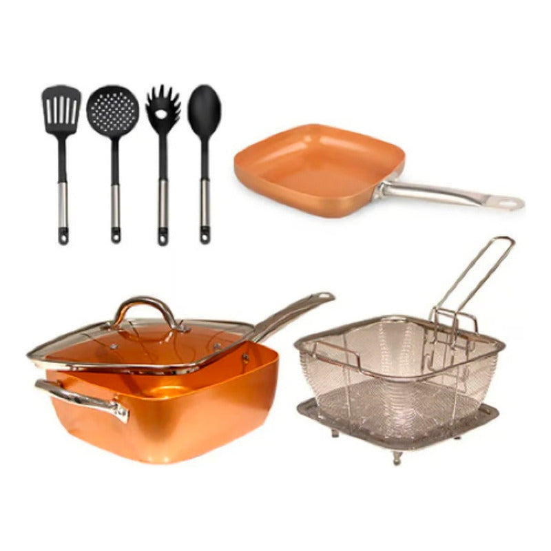 Wok New Line Olla 4 Pzas 24cm Antiadherente 7l