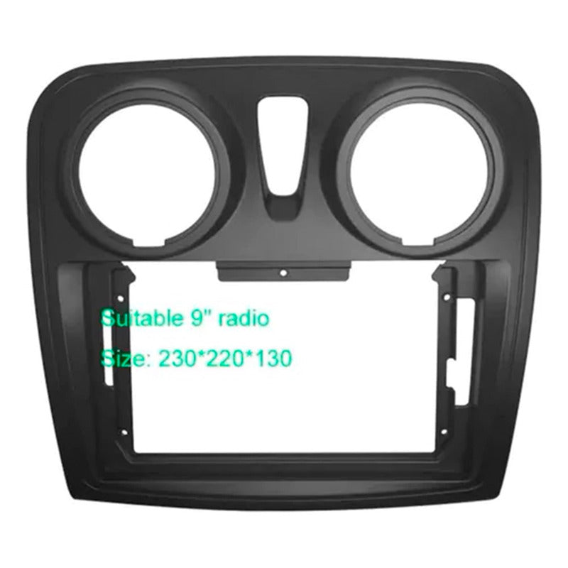 Bisel Renault Symbol Sandero 14 -17 + Ramal + Canbus Radio 9 Negro