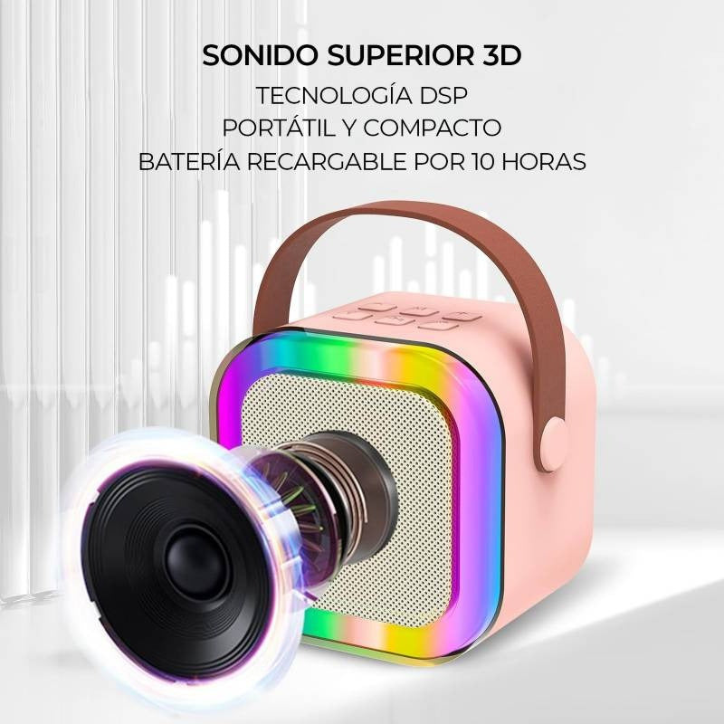 Parlante Con Micrófono Karaoke Bluetooth Portátil Radio