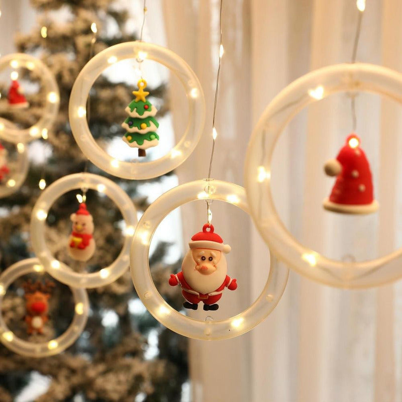 Guirnalda Led Navidad Aros Luz Decoracion 3mts Usb Cálida