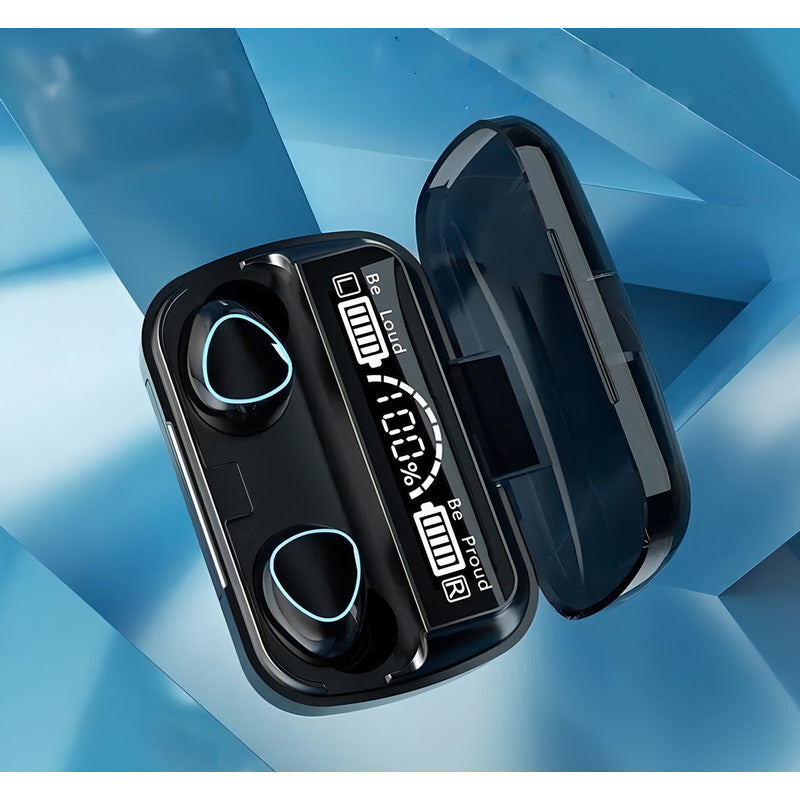 Audífonos Inalámbricos Bluetooth V5.1 M10 Powerbank 2000 Color Negro