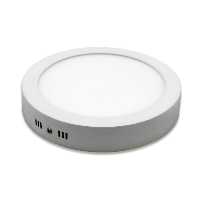 Foco Panel Led 12w Plafón 17cm Marco Blanco