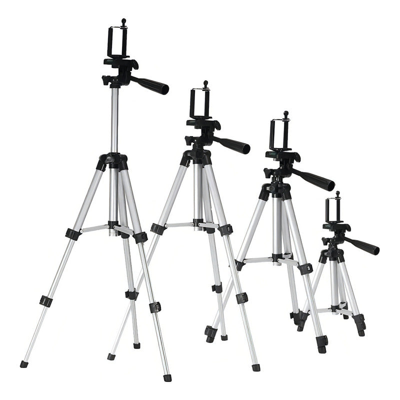 Trípode TriPod 3110 Para Cámara Y Celular Aluminio Con Estuche 102cm Plateado