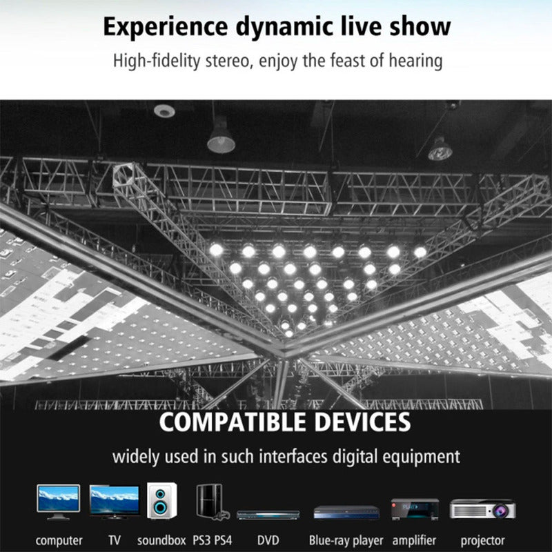 Cable Óptico Digital Tv Alta Calidad De Sonido Audio De 1.5m