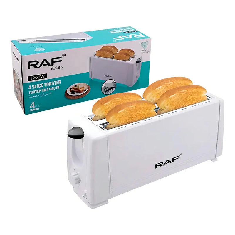 Tostadora Automática Raf 4 Panes 1200w R.265 Blanca Blanco