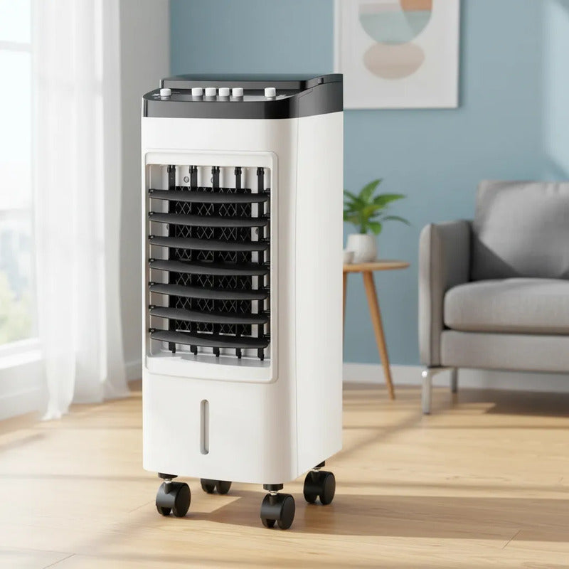 Enfriador De 6lt Aire Acondicionado Humidificador Con Ruedas Blanco