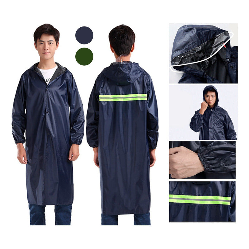 Poncho Resistente Impermeable Pvc Capa Para La Lluvia  Multicolor Unica