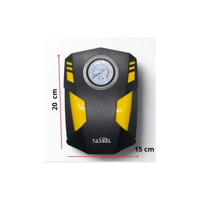 Compresor Aire 12v Inflador Neumático, Bici, Moto, Pelota Gris 50/60hz Monofásica