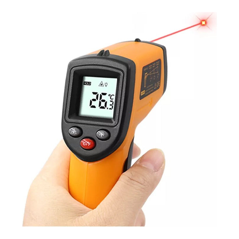Termómetro Infrarojo Digital Pistola Objetos Y Organicos Amarillo