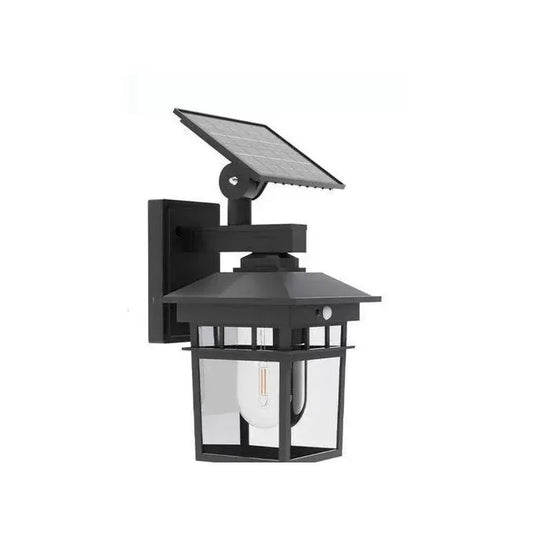 Lámpara Solar Led De Exterior Tecnohogar Con Sensor De Movimiento Para Jardín Y Patio Negro