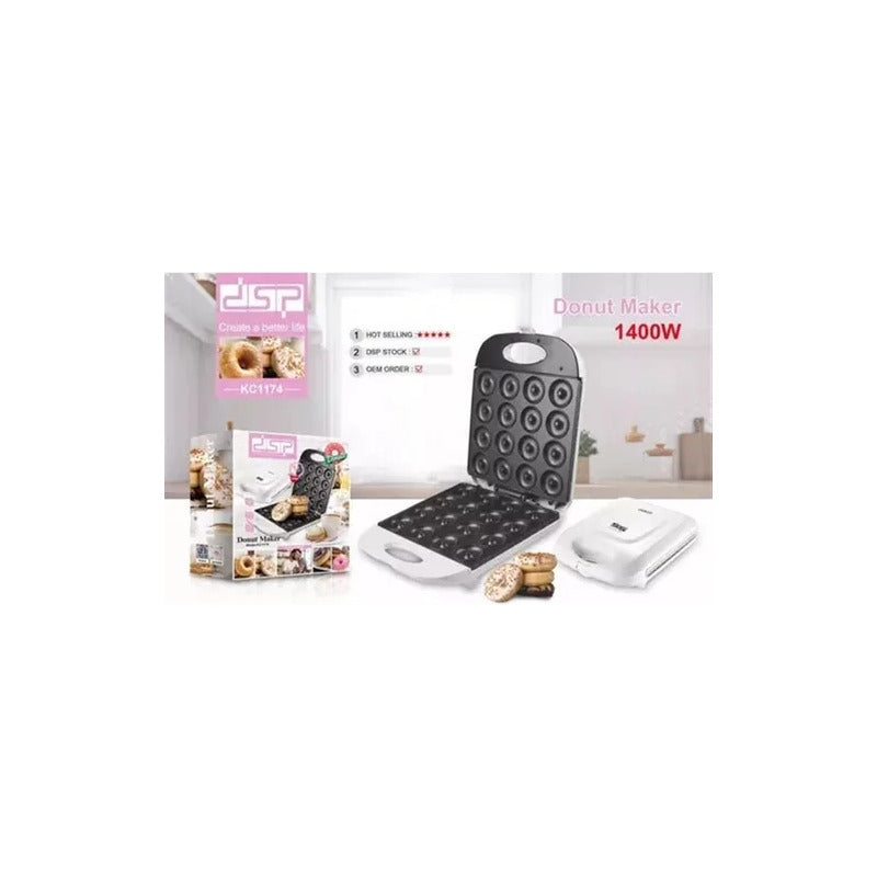 Maquina Para Donas Mini Antiadherente Resposteria Negro