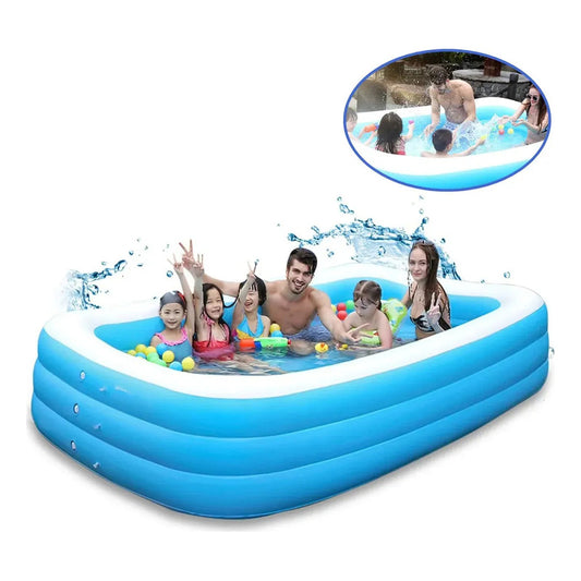 Piscina Inflable 3 Mts 3 Anillos 1050 Lts Azul