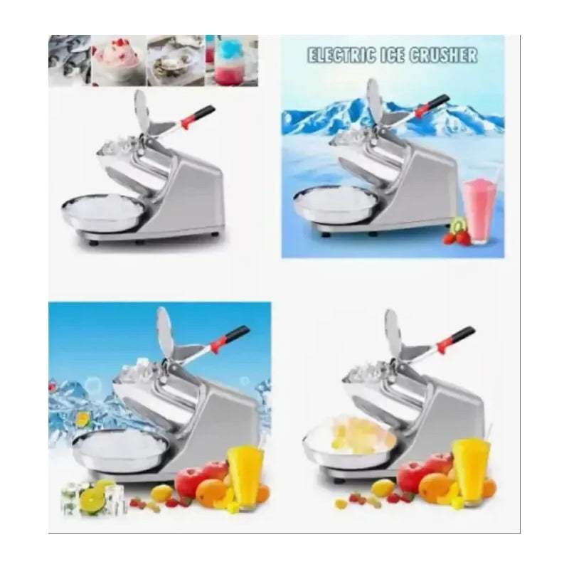 Maquina Triturador Moledor Hielo Eléctrico Forma Granizado Gris