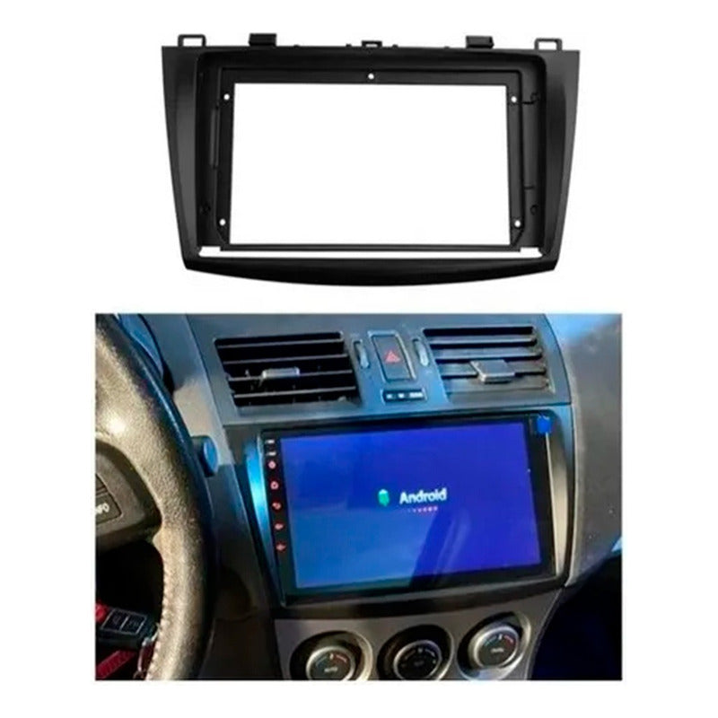 Bisel 9 Pulgadas  Mazda 3 Año 2010 A 2013 Negro