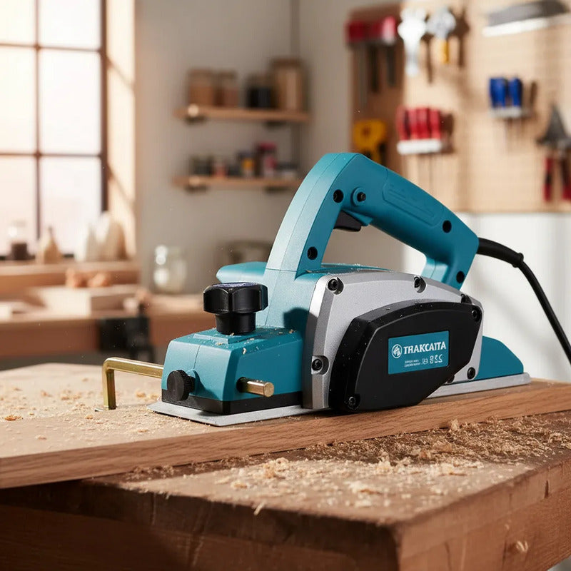 Cepillo Para Madera Carpinteria Eléctrico 220v 1200w Azul Acero