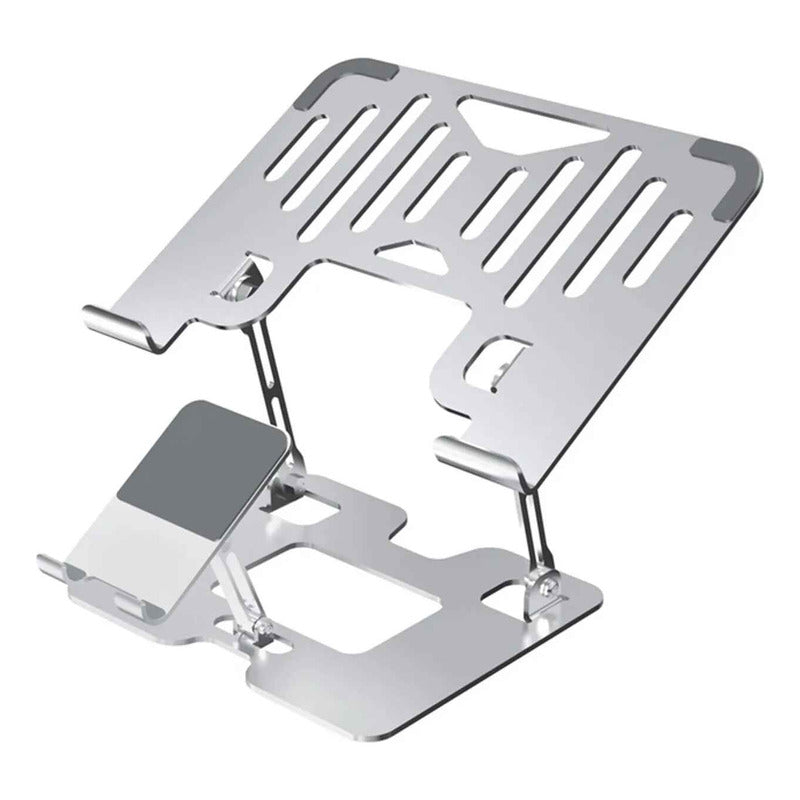 Soporte Laptop Y Telefono Plegable Antideslizante Portátil Gris