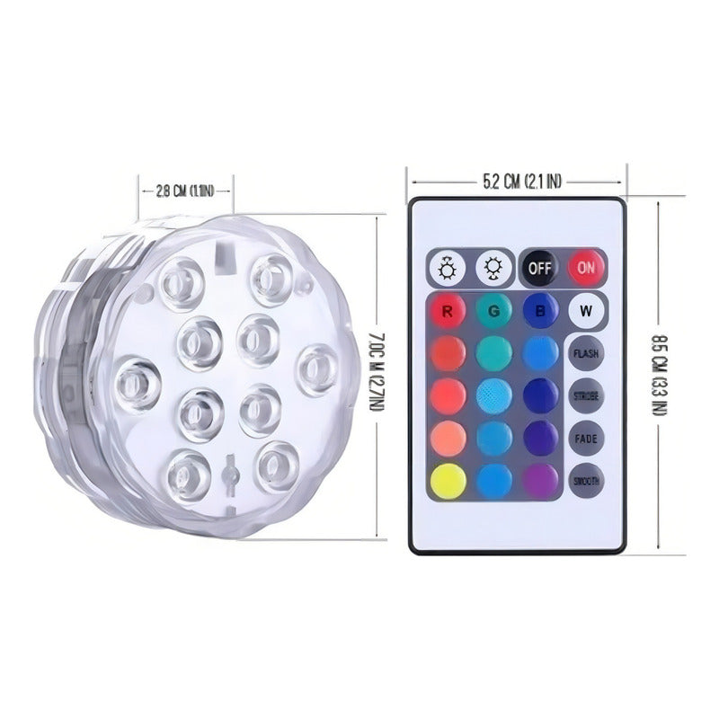 Luz Led Sumergible Para Piscina Jacuzzi Y Decoraciones 5