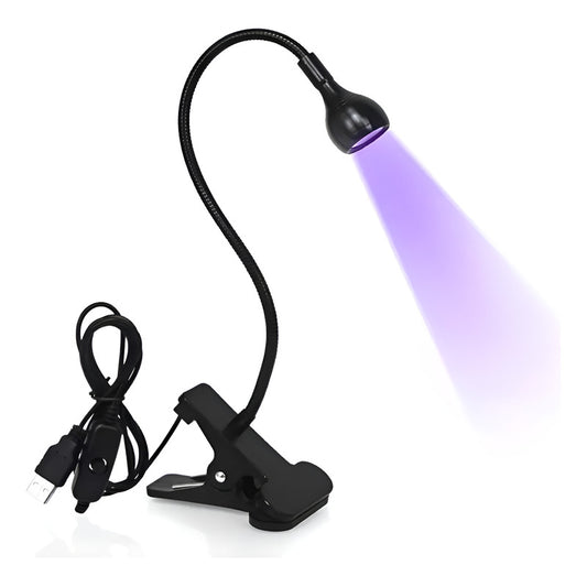 Lámpara De Uñas Uv/led Para Tips Soft Gel 3w Clip Mesa Negro