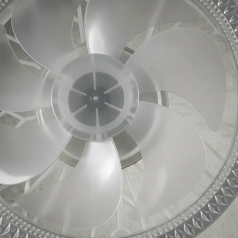 Ventilador De Techo Elegante Con Luz Led Y Control Remoto 30 Cm 50/60hz Blanco Plástico 7