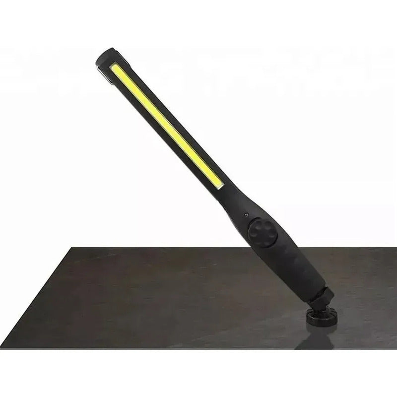 Linterna Led Regulable Recargable Emergencia Brillante Imán Negro