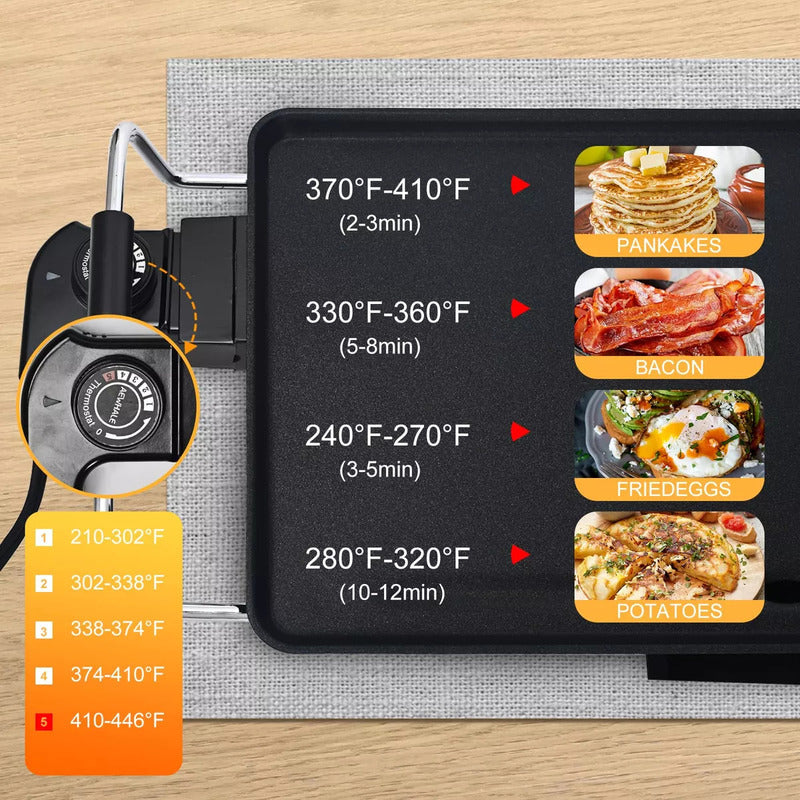 Parrillera Eléctrica Máquina Barbacoa Antihaderente Grande Negro