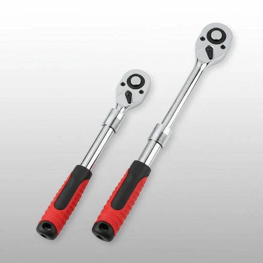 Ratchet Llave Extensible Chicharra 1/2 Medidas 30cm A 45cm Rojo
