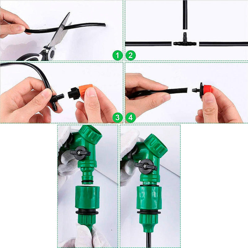 Kit De Riego Para Jardin Sistema Automático De Goteo