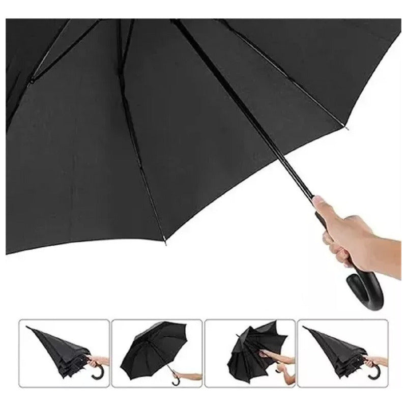 Pack X2 Paraguas De 16 Varillas Con Protección Uv Para Lluvi